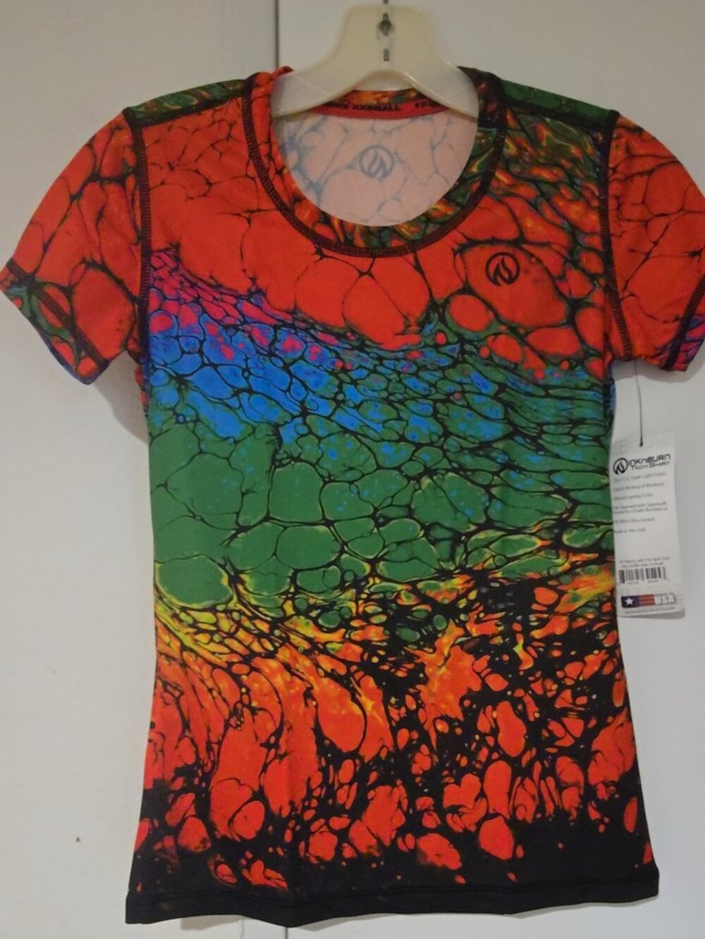 INKnBURN Playing with Fire Women's Tech Shirt XXS NWT Running Top